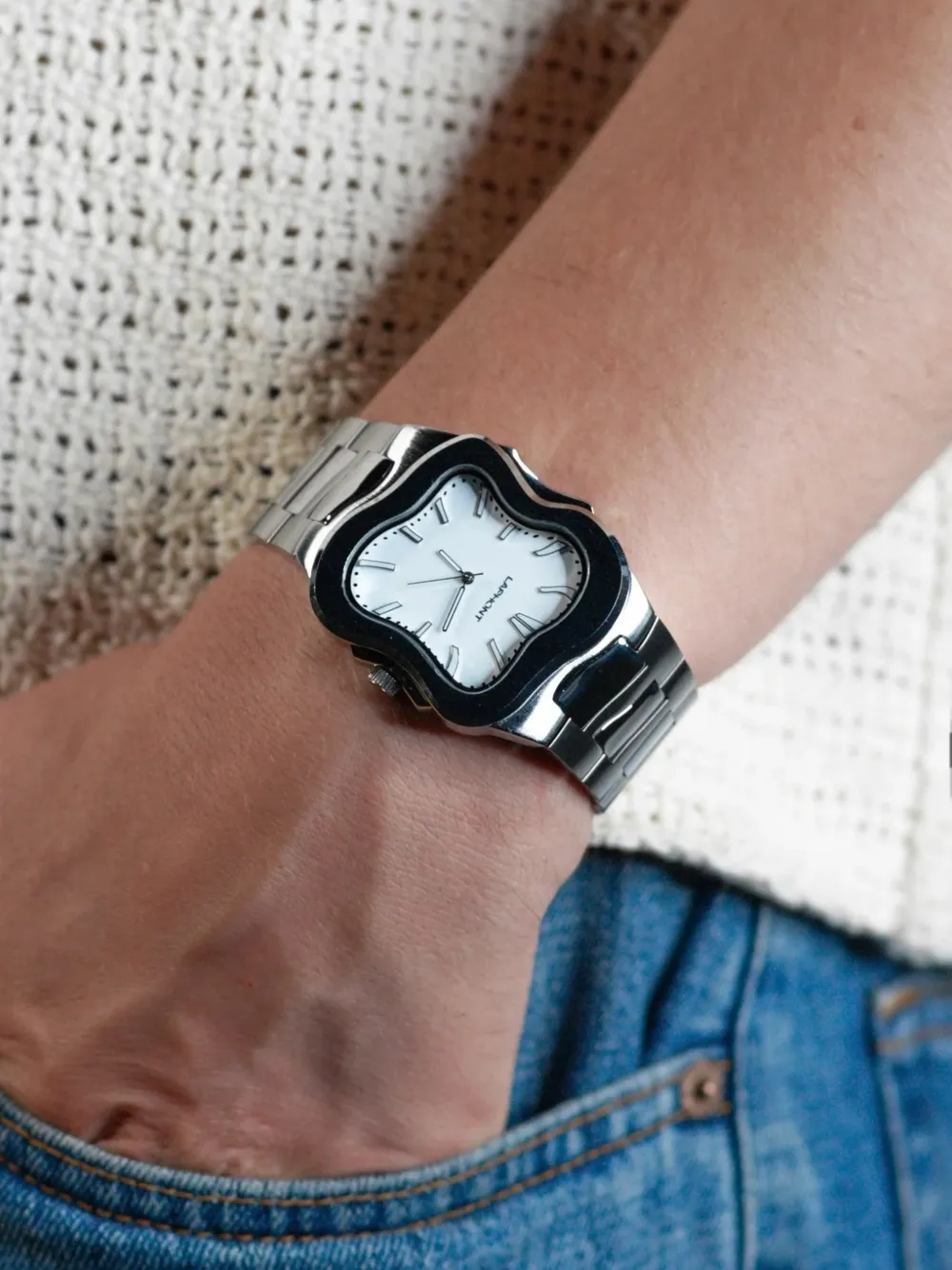 時計 LAPHONT ARGONAUT WATCH Laphont Argonaut Asymmetrical 50.2mm Watch | White | FARFETCH