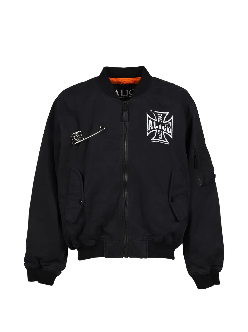 N.HOOLYWOOD reversible logo-print bomber jacket - Schwarz