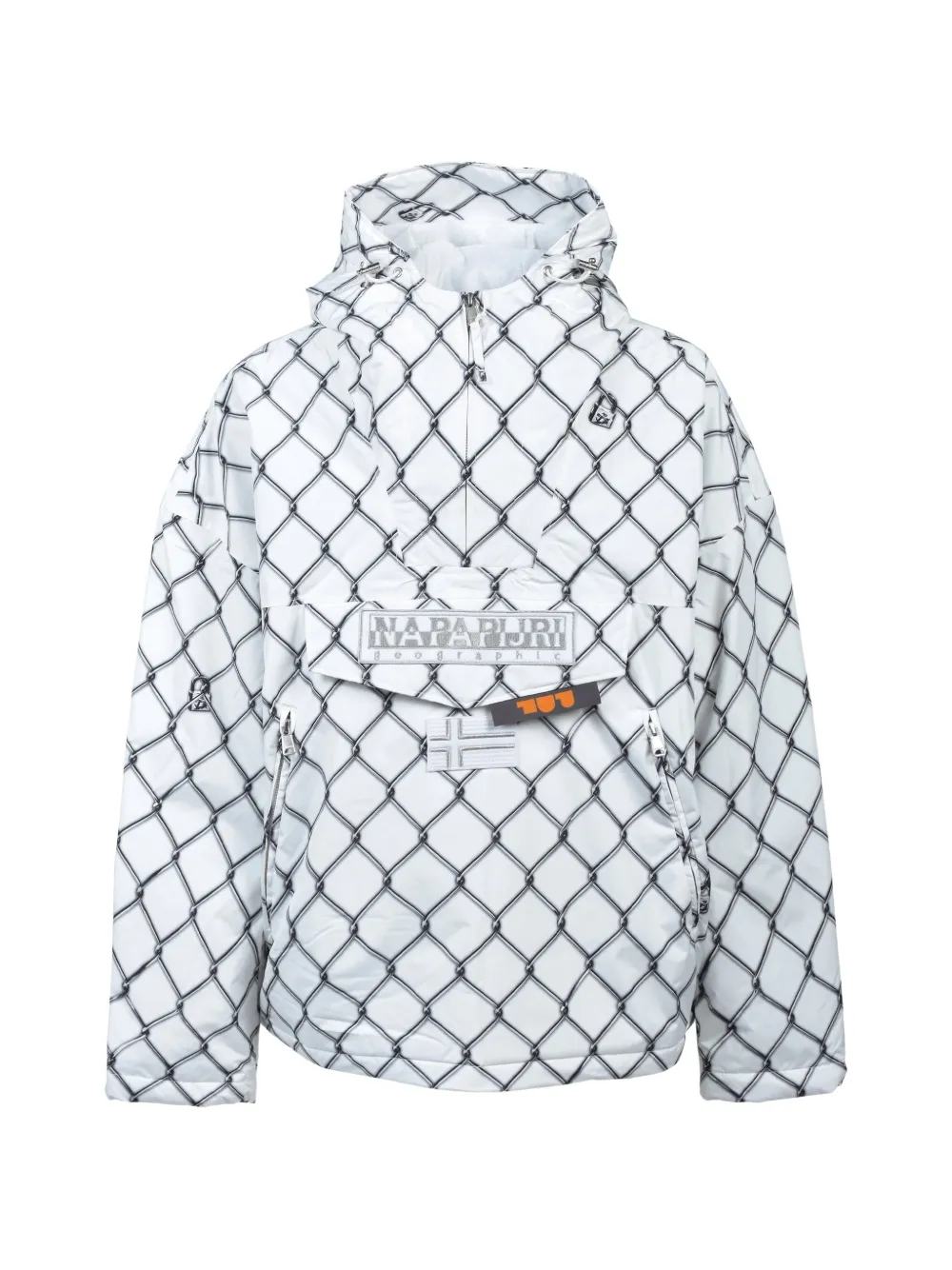 Napapijri x PDF Channel Rainforest chain-link print jacket - Weiß