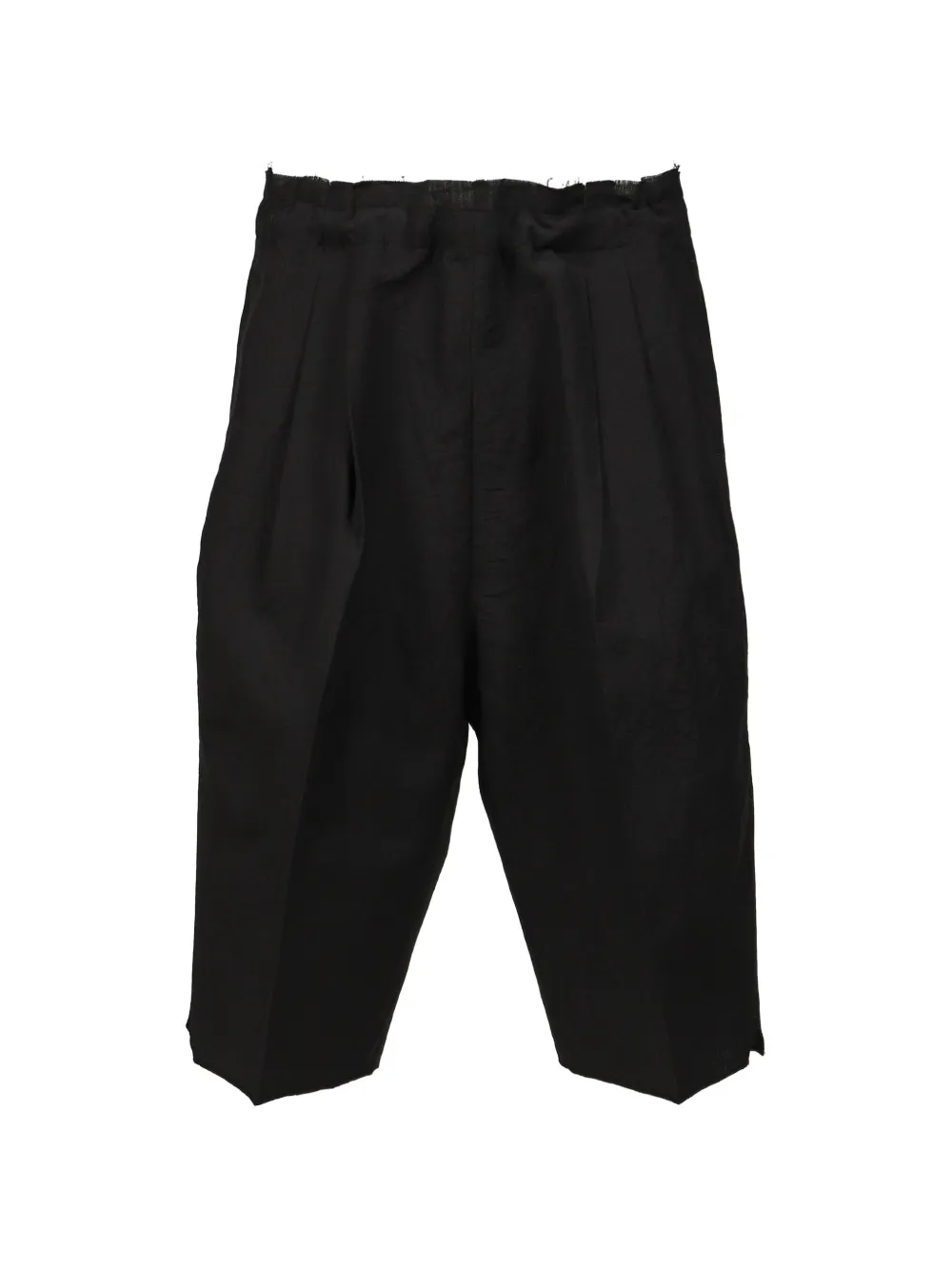 BIBLIOTHERK raw-edge Balloon shorts - Schwarz
