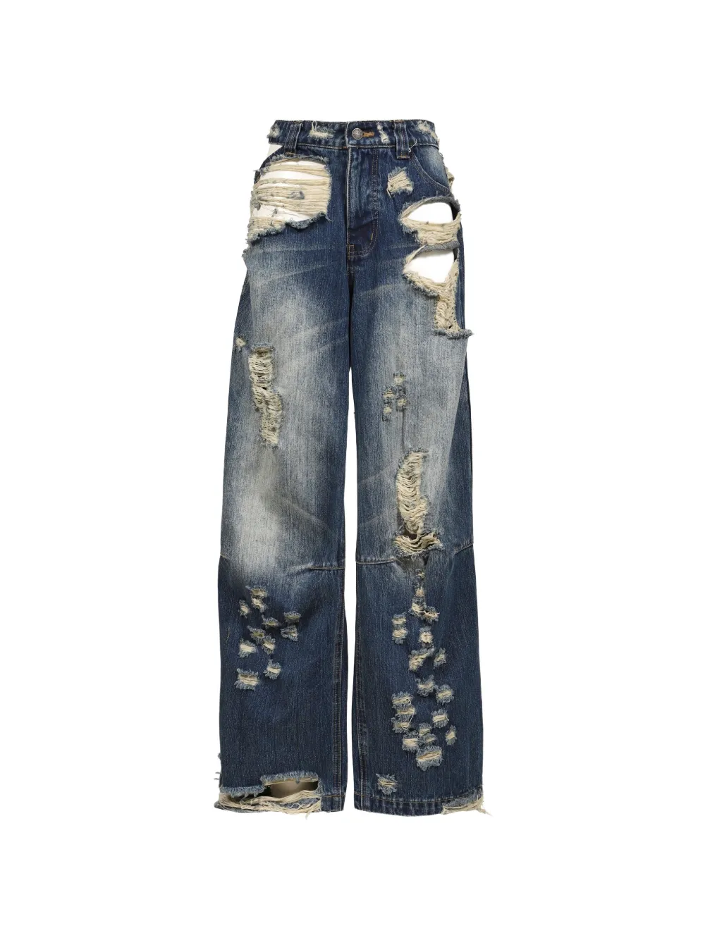 Jaded London Colossus cut-out distressed jeans - Blu