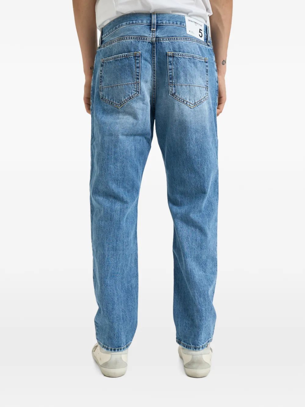 Department 5 Musso jeans met toelopende pijpen en vervaagd effect Blauw