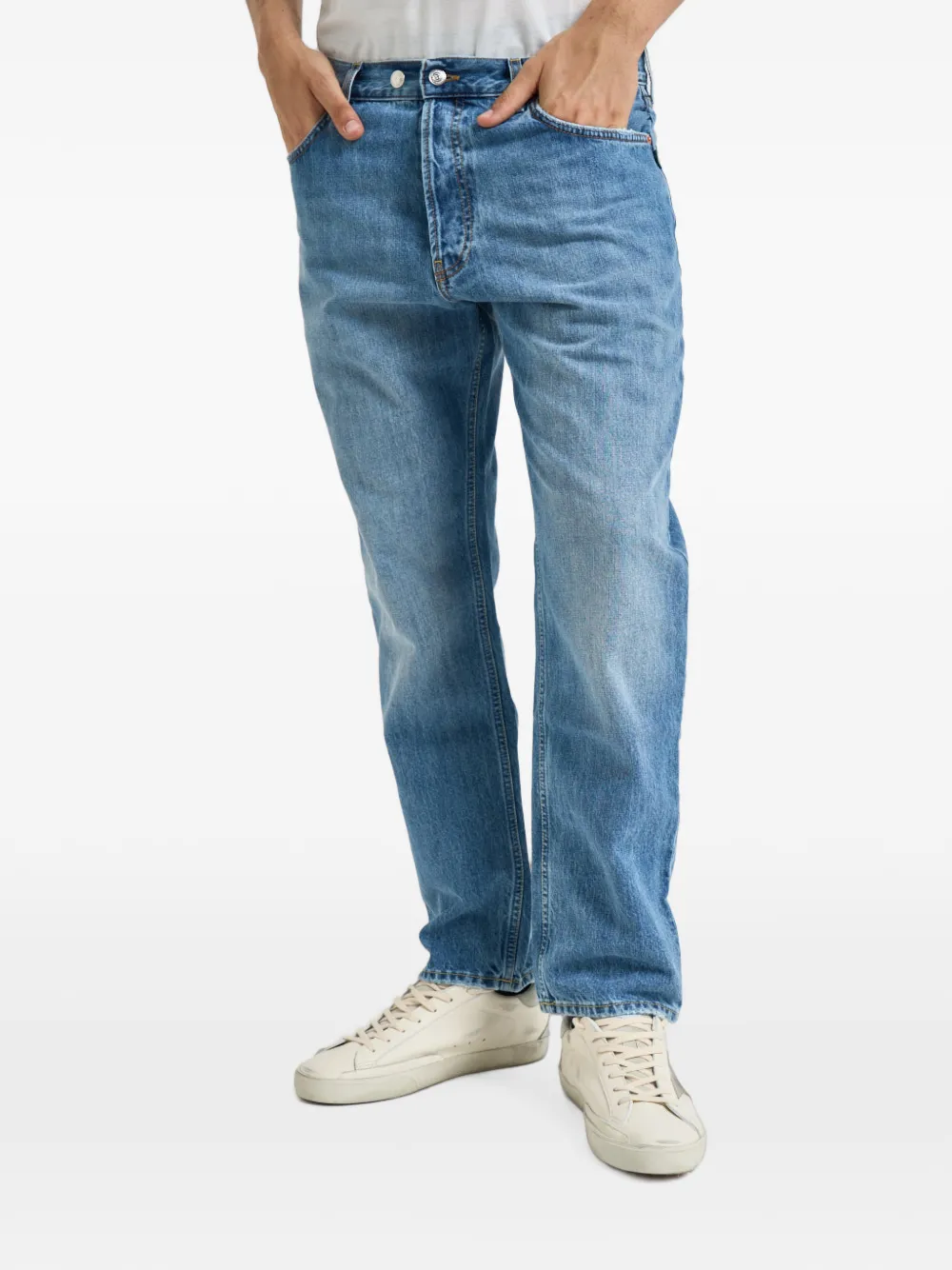 Department 5 Musso jeans met toelopende pijpen en vervaagd effect Blauw