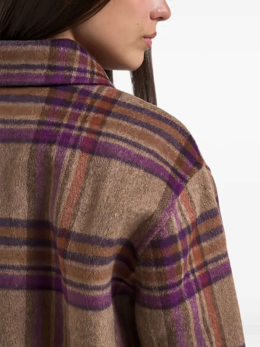 Woolrich check-pattern zip-up jacket Bruin