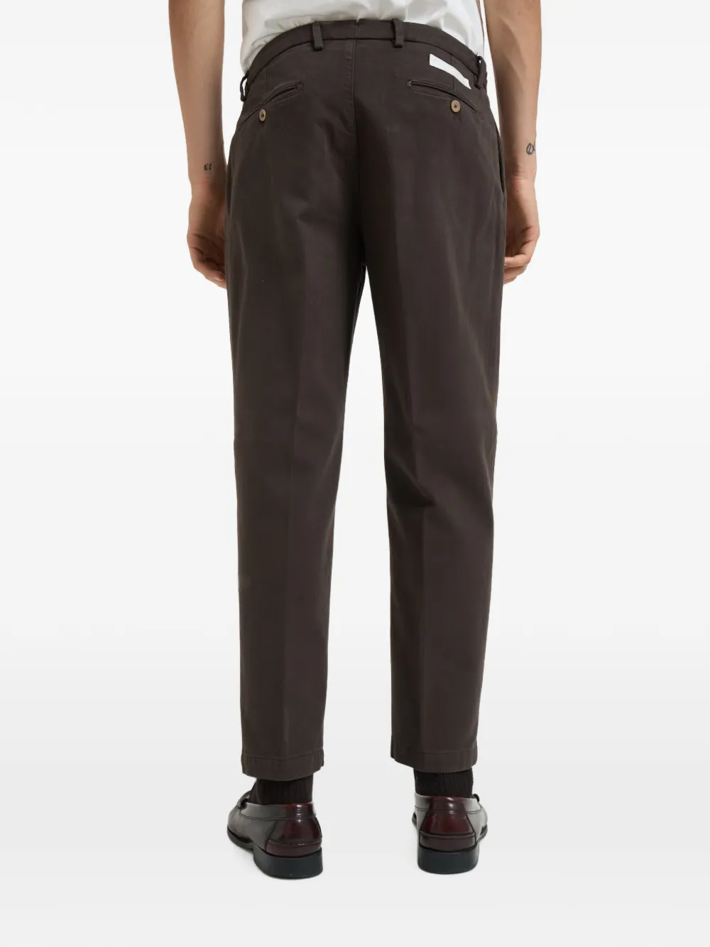 Briglia 1949 pleated tapered-leg trousers Bruin