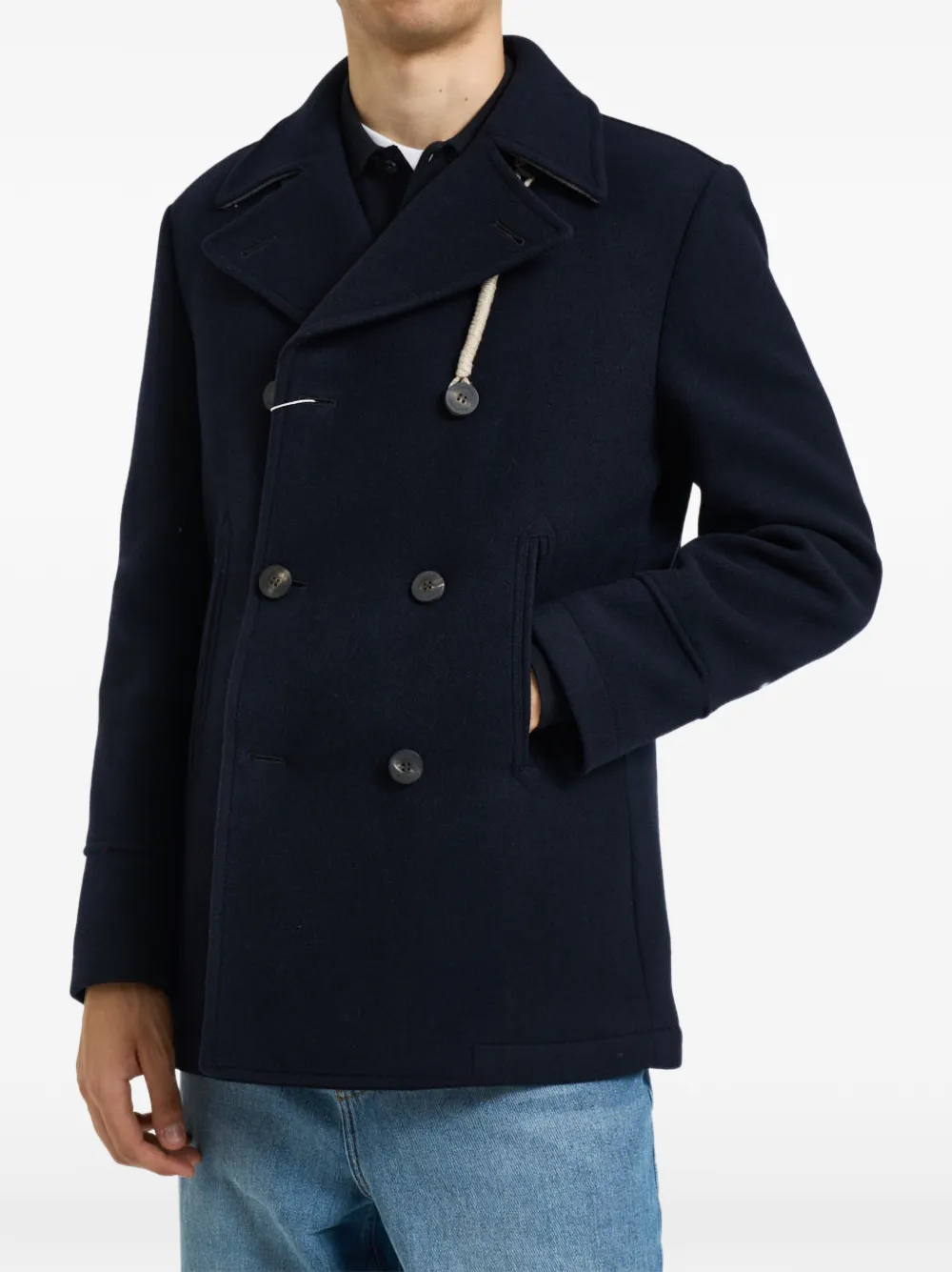 Camplin Sailorjas met dubbele rij knopen Blauw