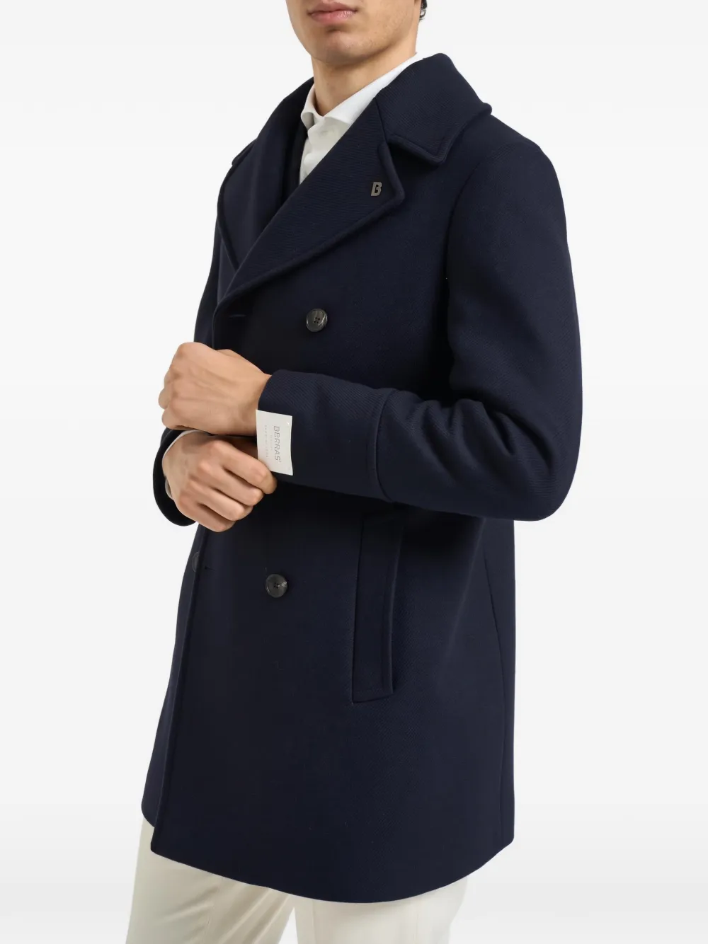 BRERAS MILANO double-breasted coat Blauw