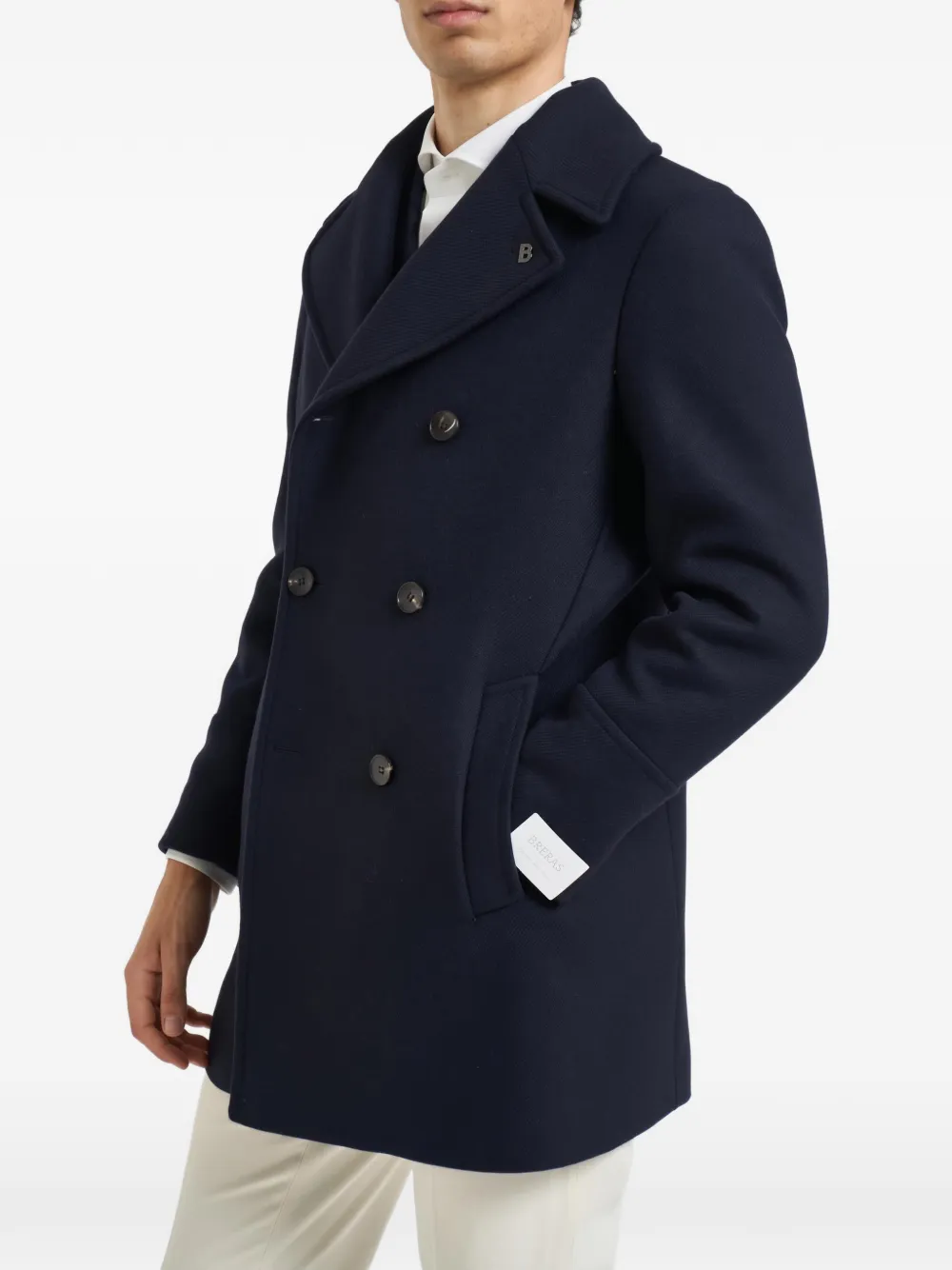 BRERAS MILANO double-breasted coat Blauw