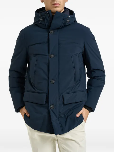 Woolrich abrigo con capucha y botones
