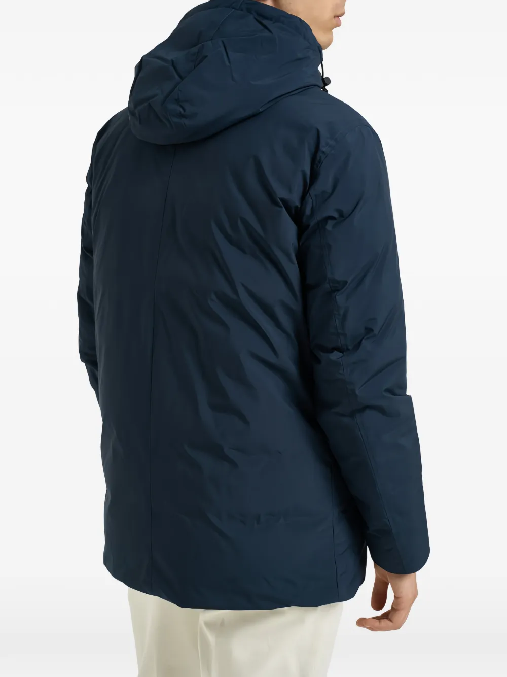 Woolrich hooded button-fastening coat Blauw