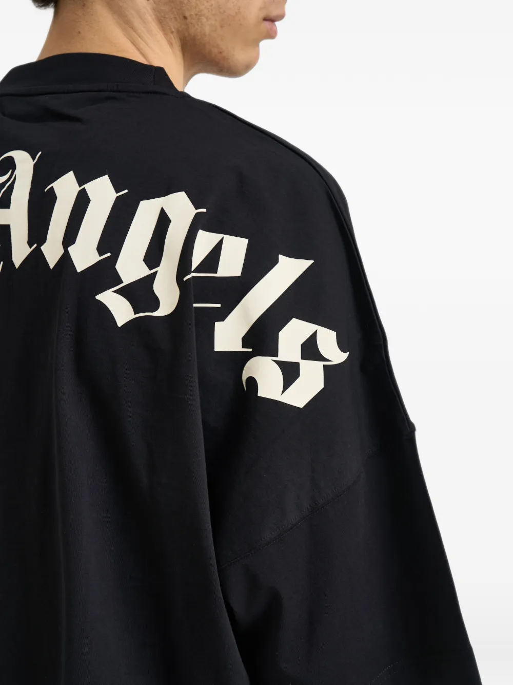 Palm Angels logo-print T-shirt Zwart