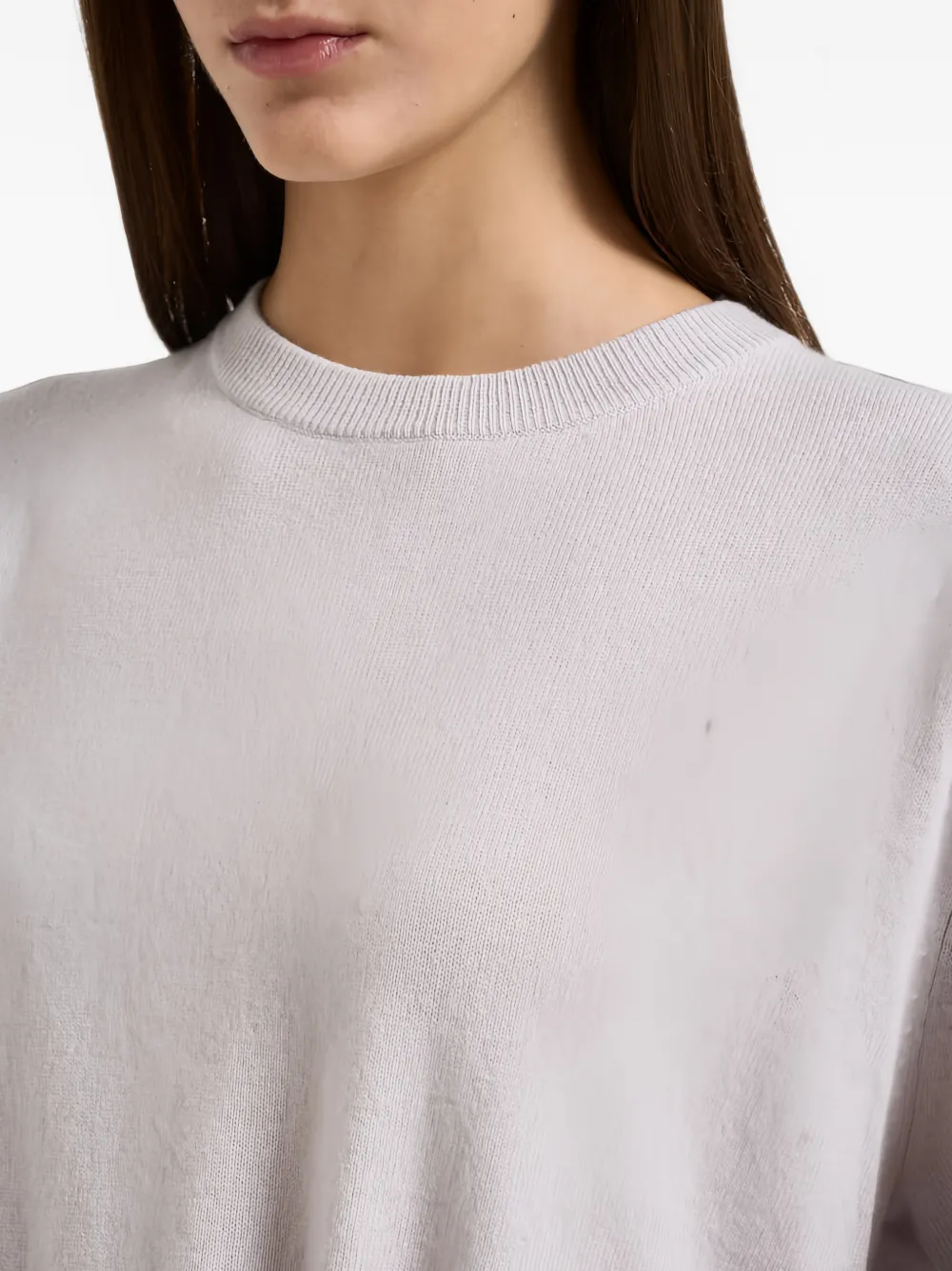 Lisa Yang T-shirt met ronde hals Beige