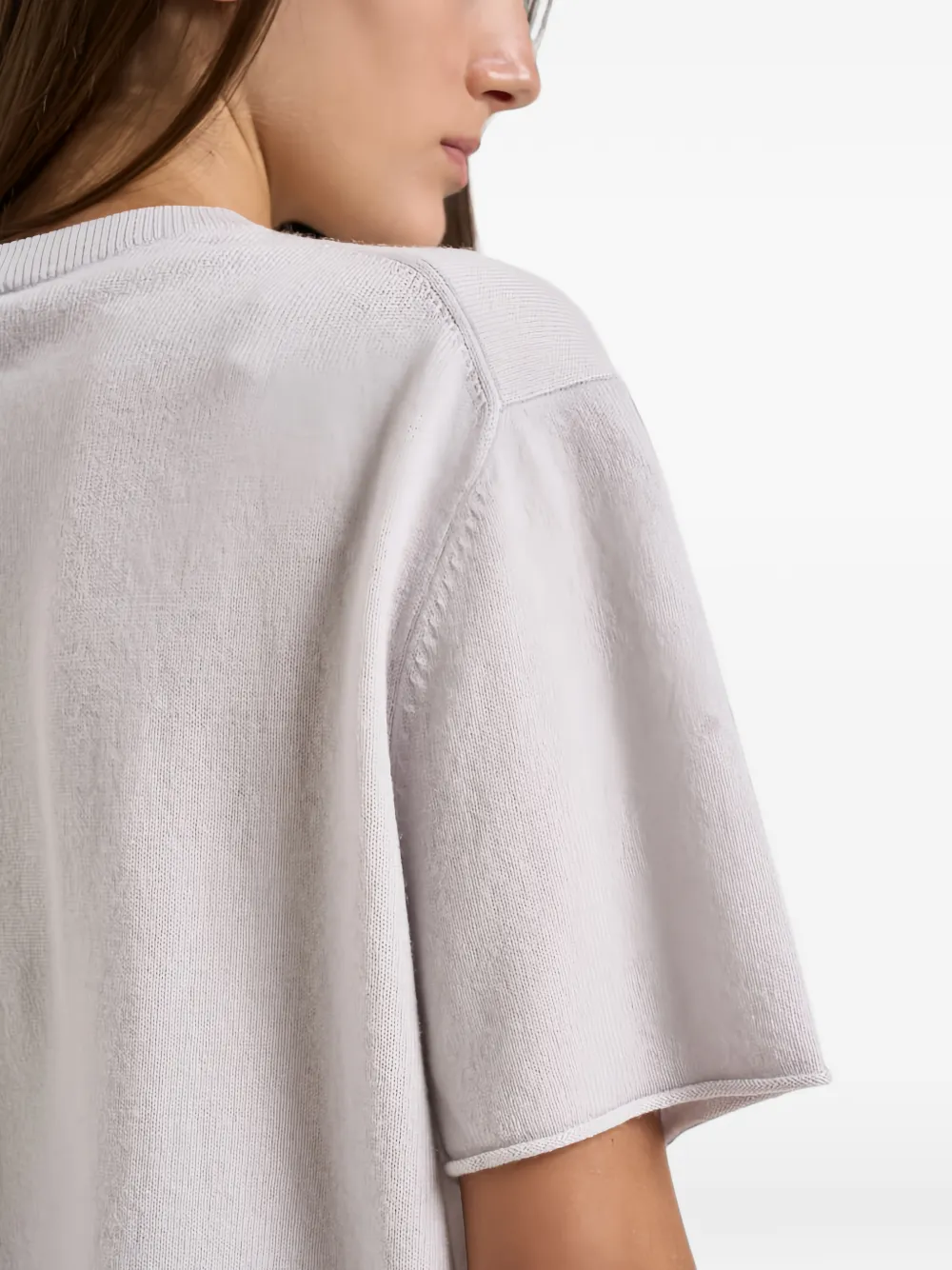 Lisa Yang T-shirt met ronde hals Beige