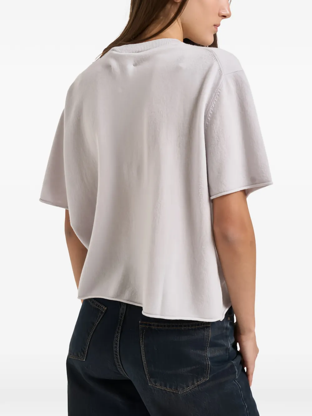 Lisa Yang T-shirt met ronde hals Beige