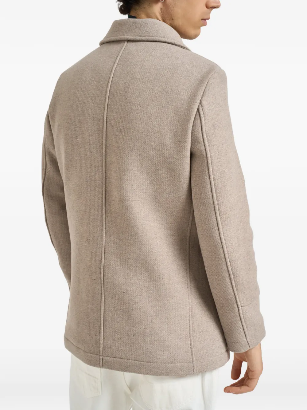 Camplin Sailorjas met dubbele rij knopen Beige