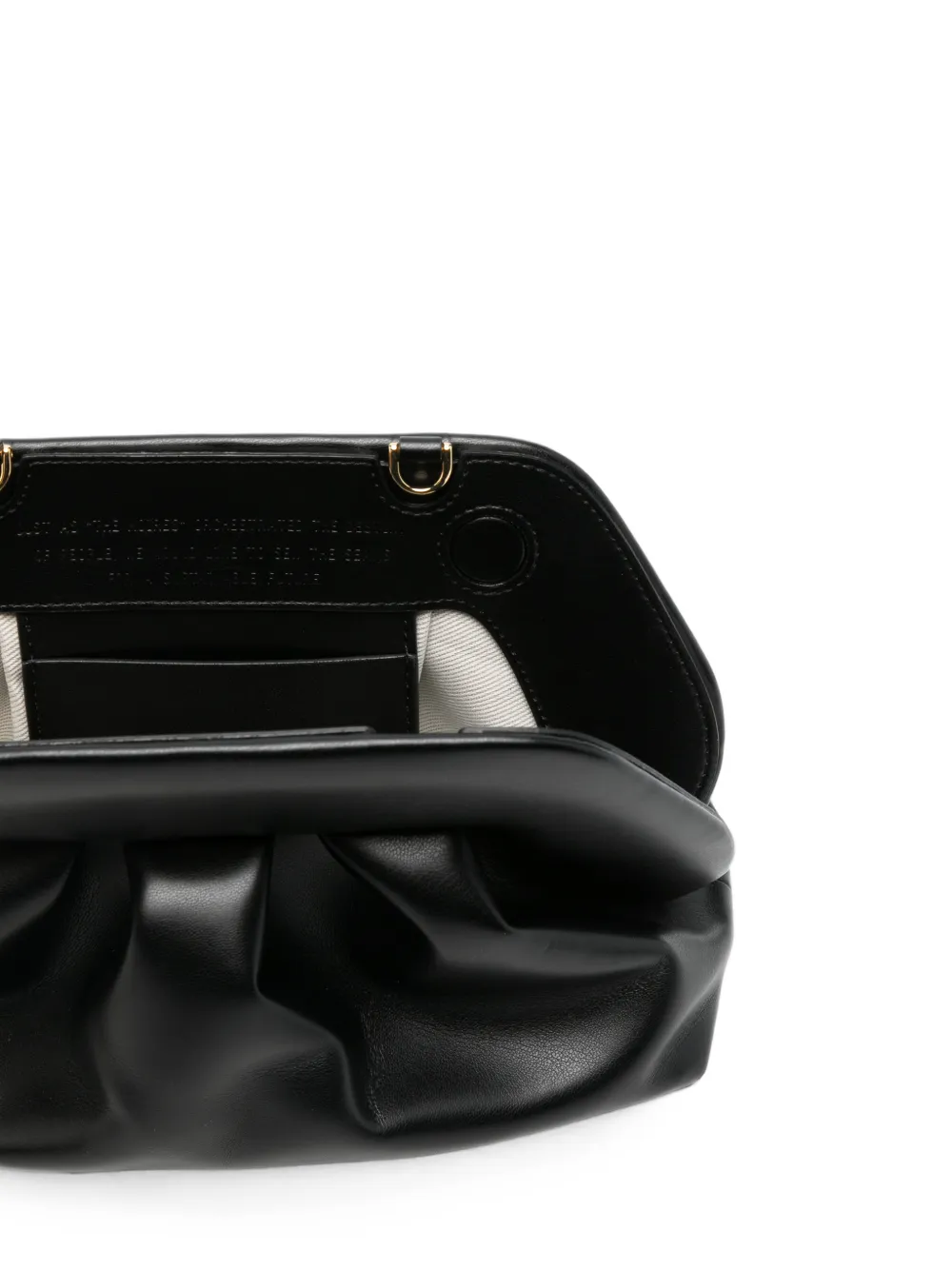 Themoirè Bios clutch met ruches Zwart