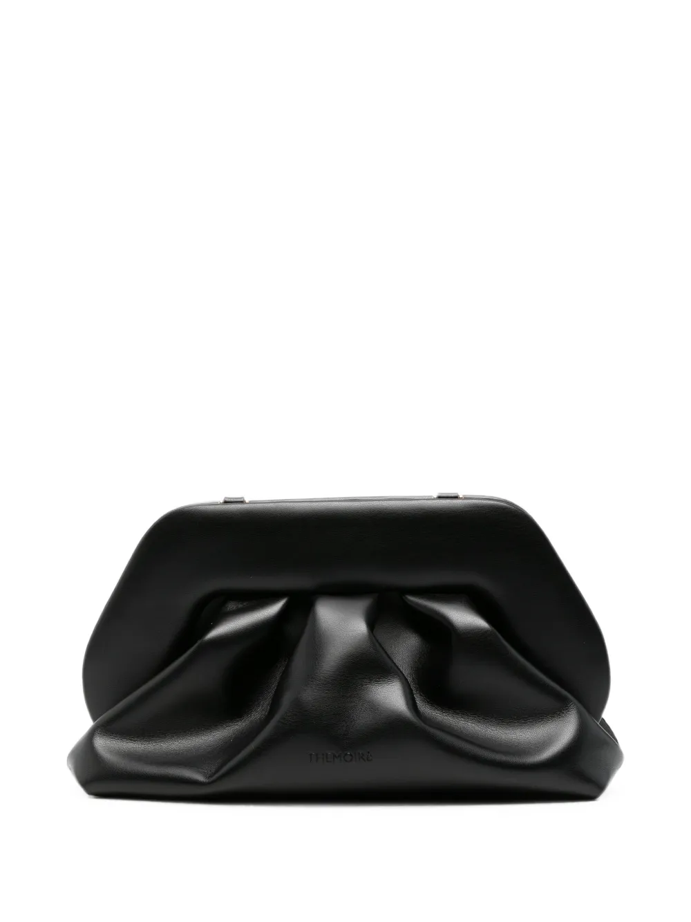 Themoirè Bios ruched clutch bag - Nero