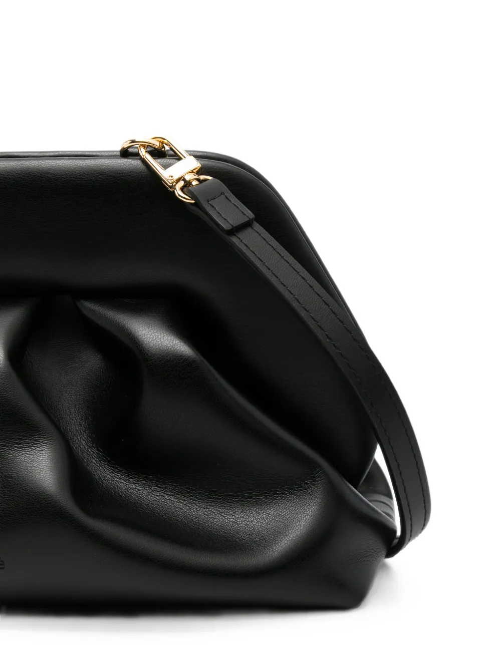 Themoirè Bios clutch met ruches Zwart