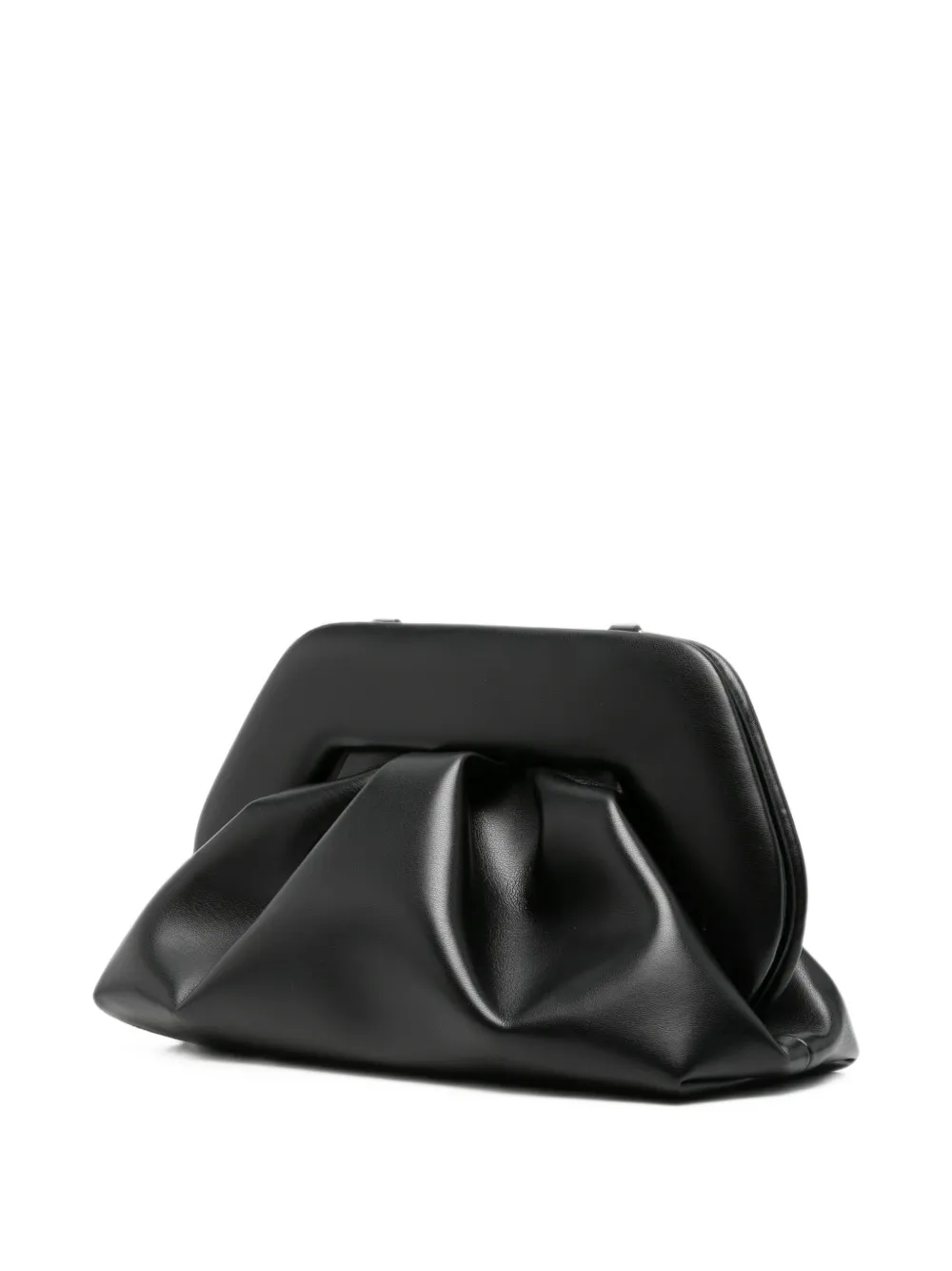 Themoirè Bios clutch met ruches Zwart