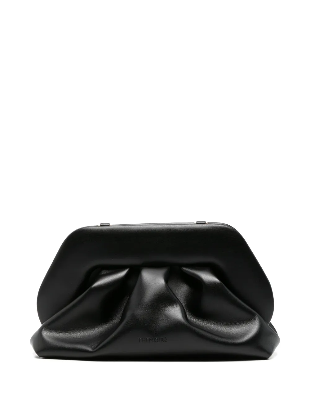 Themoirè Bios ruched clutch bag - Nero