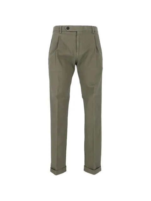 Berwich pleated turn-up straight-leg trousers