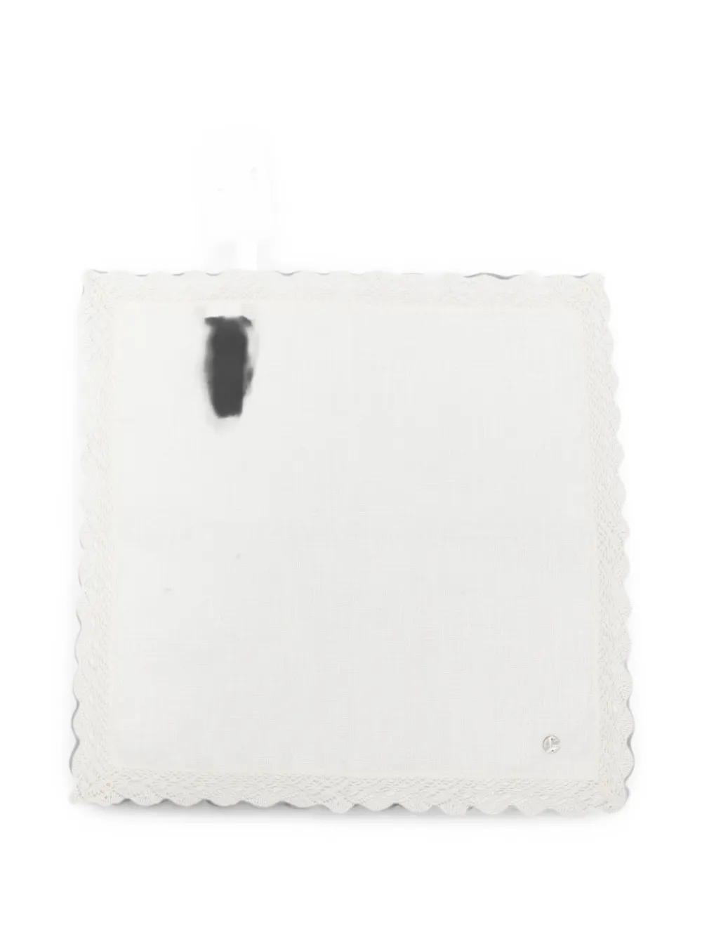 Paz Rodriguez lace-trim blanket - Bianco