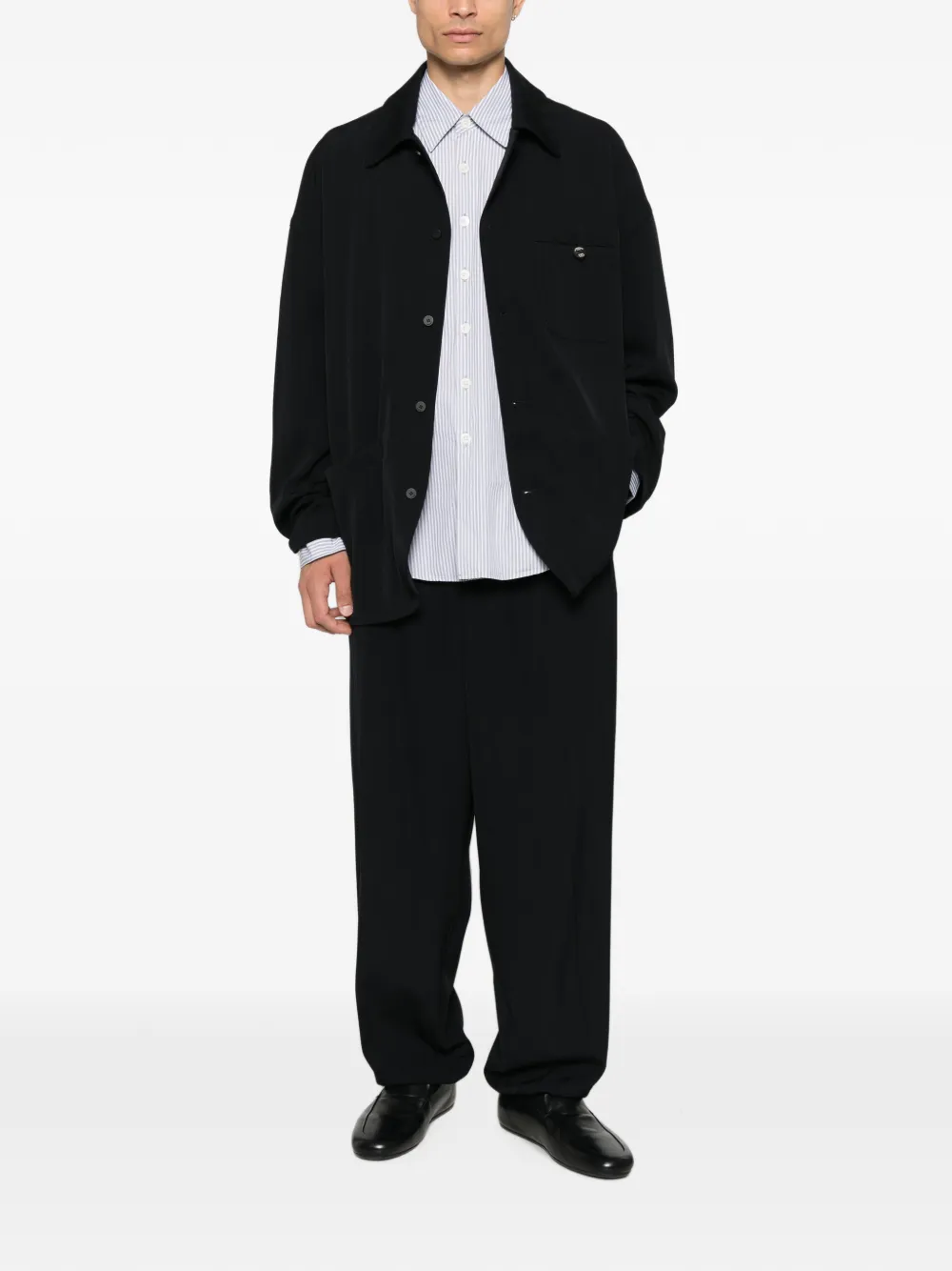 Jacquemus Broek met elastische tailleband en toelopende pijpen Blauw