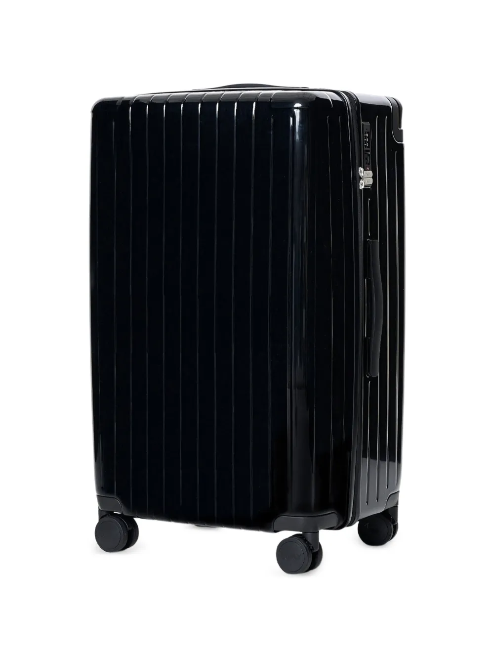 Lufly Light full-sized ribbed suitcase - Nero