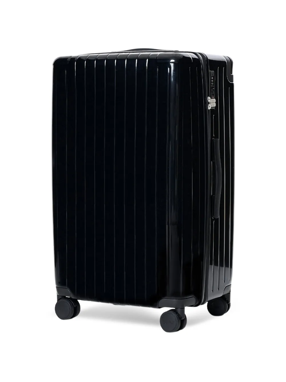 Lufly Light full-sized ribbed suitcase - Nero
