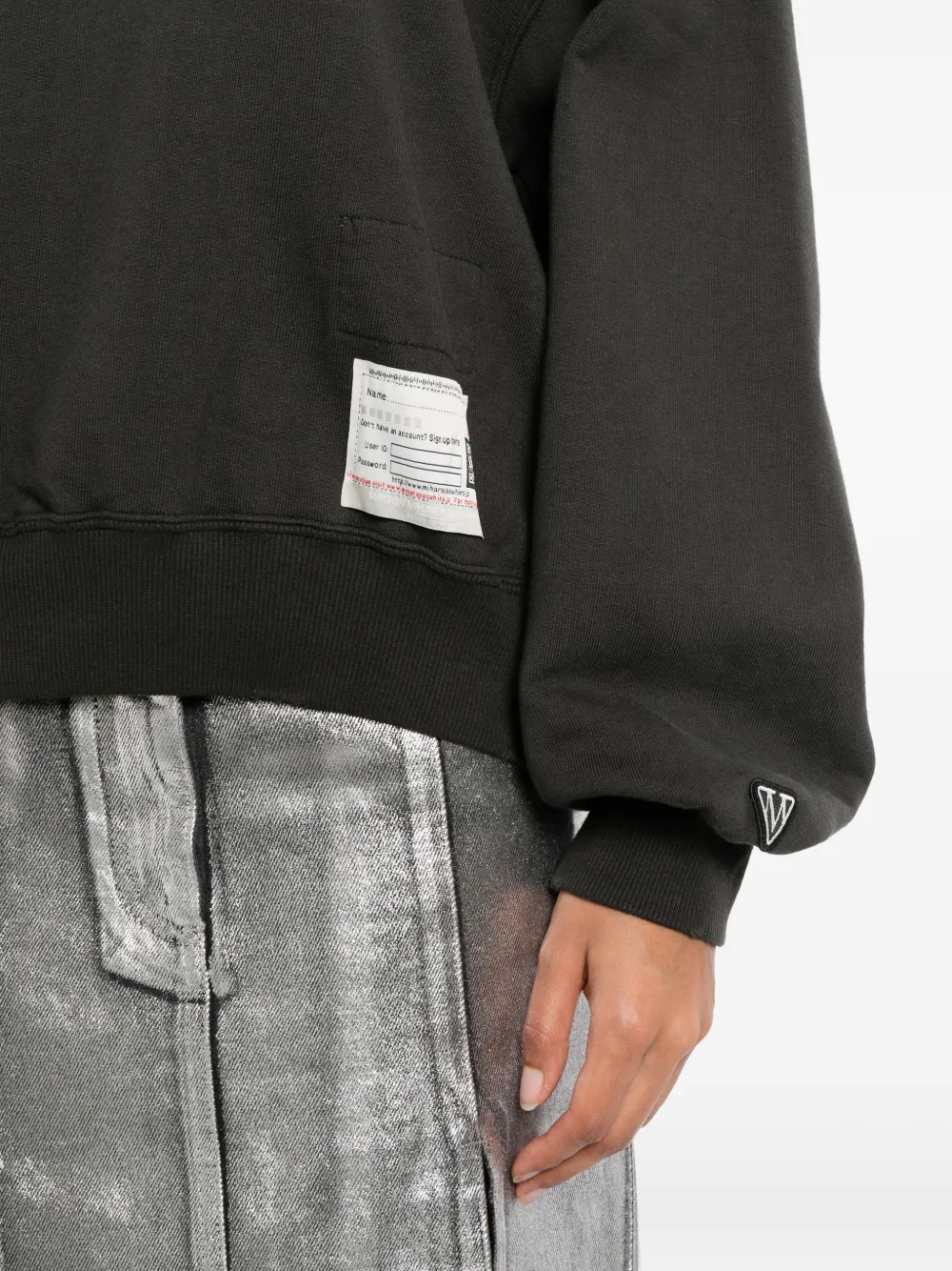 Maison MIHARA YASUHIRO Trui met open schouders en vlakken Grijs