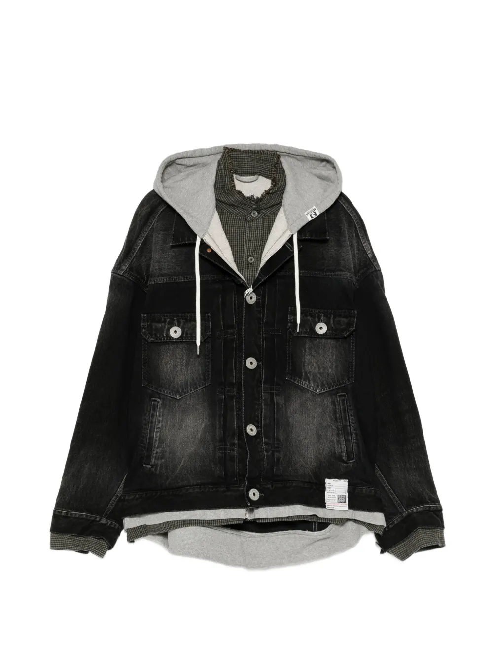 Maison MIHARA YASUHIRO triple layered denim jacket - Nero
