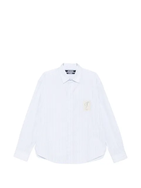 Jacquemus logo-patch striped shirt