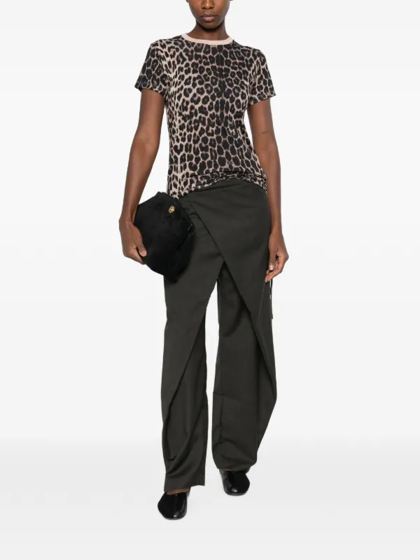 トップス baserange leopard tops Baserange leopard-print T-shirt | Neutrals | FARFETCH