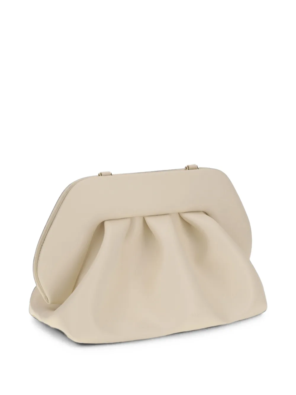 Themoirè Bios medium clutch met ruches Beige