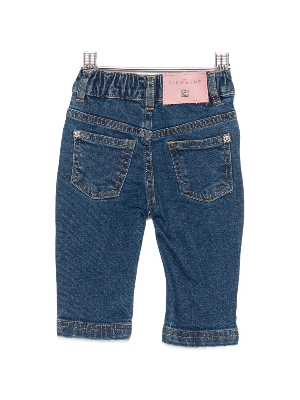 John Richmond Junior Jeans met logopatch Blauw
