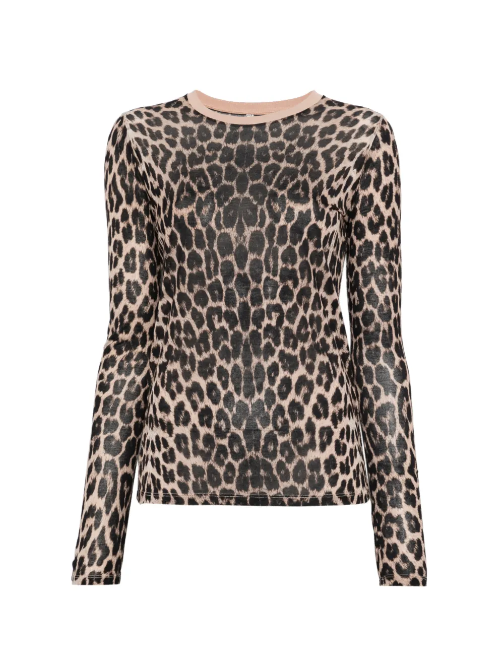 Baserange leopard-print long-sleeve T-shirt