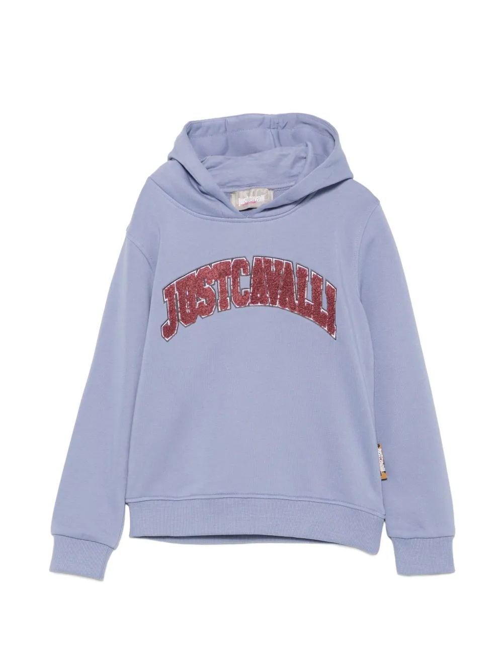 Just Cavalli Kids logo-patch hoodie - Blu