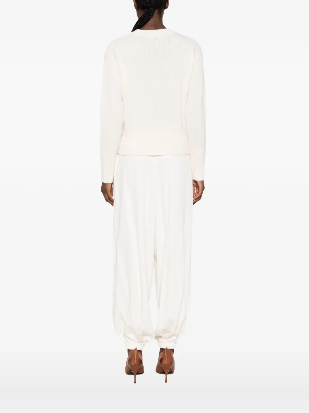 Patrizia Pepe crew-neck sweater Beige