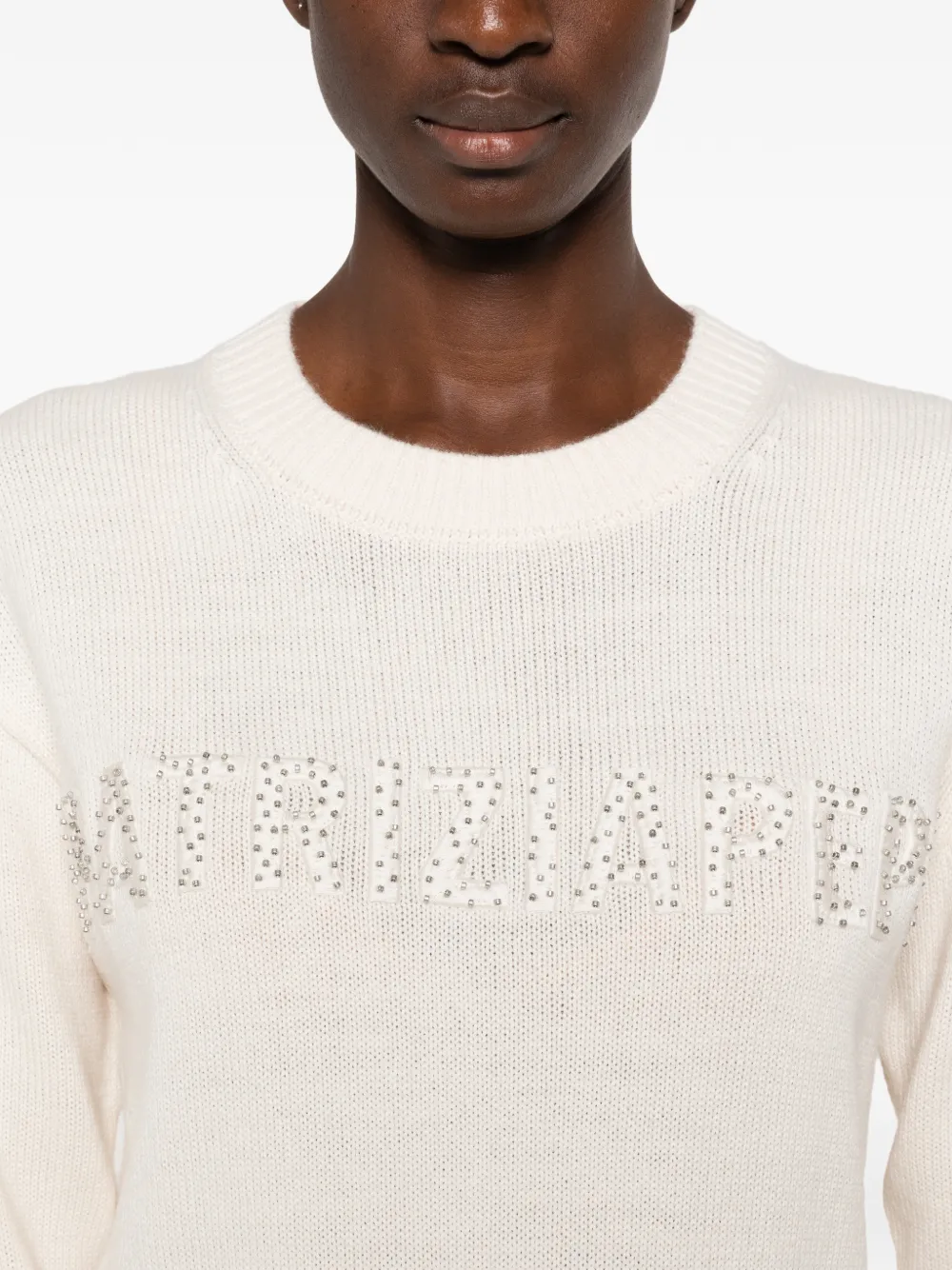 Patrizia Pepe crew-neck sweater Beige