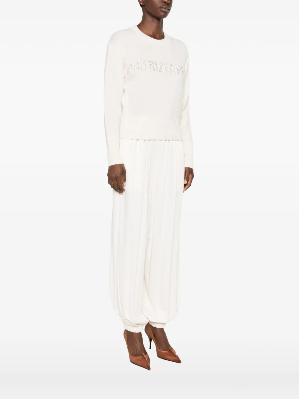 Patrizia Pepe crew-neck sweater Beige