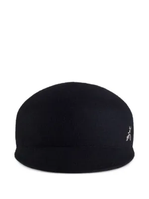 Emporio Armani ロゴ ウールベレー帽 | ブラック | FARFETCH JP