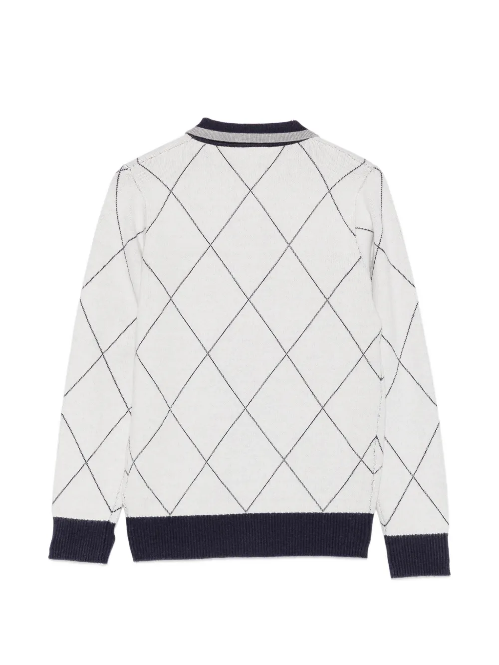 TRUSSARDI JUNIOR Gebreid vest met argyle-patroon en knopen Beige