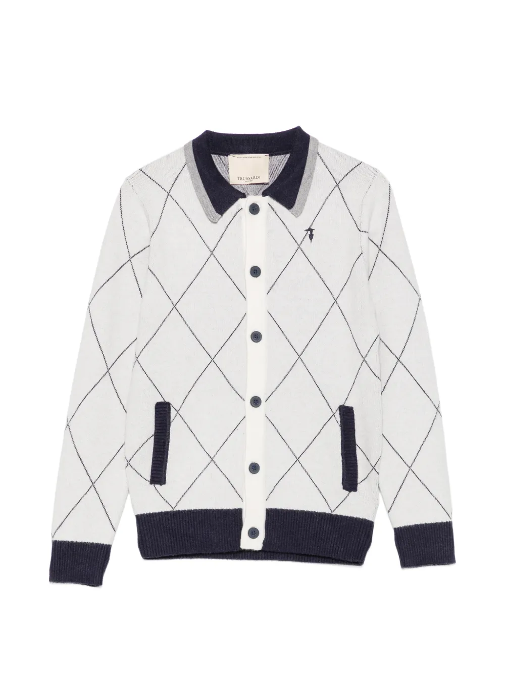 TRUSSARDI JUNIOR Cardigan a rombi - Toni neutri