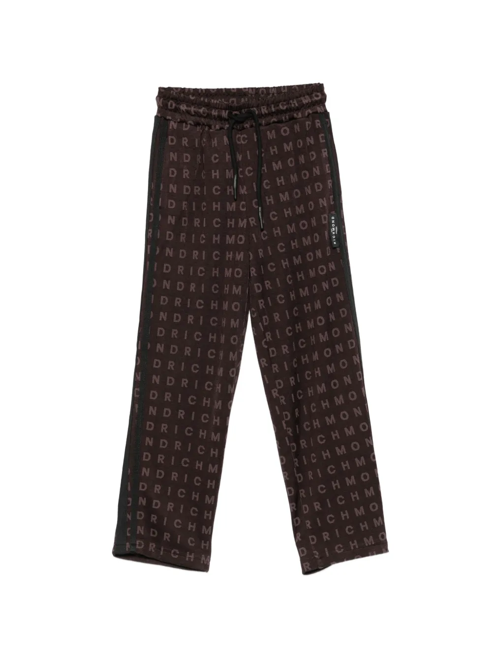 John Richmond Junior Fleece logo-print track pants - Marrone