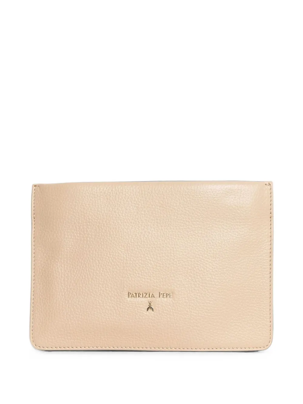 Patrizia Pepe logo-plaque leather clutch bag