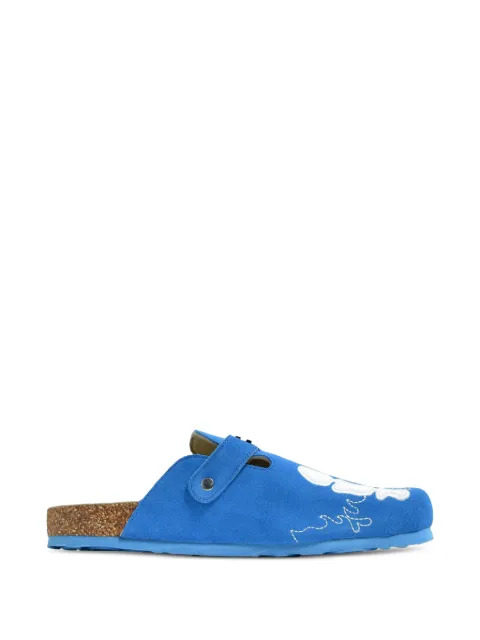 The Edge of Earth™ x Octavious Marks skeleton-patch buckle-strap mules