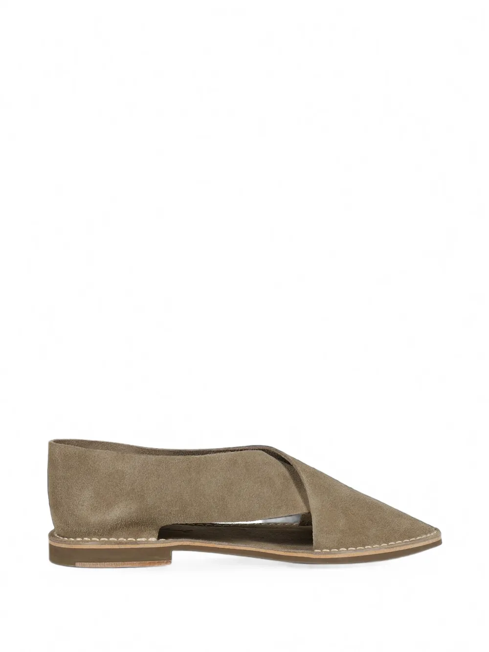 Jacques Solovière Paris Biarritz crossover suede sandals - Toni neutri