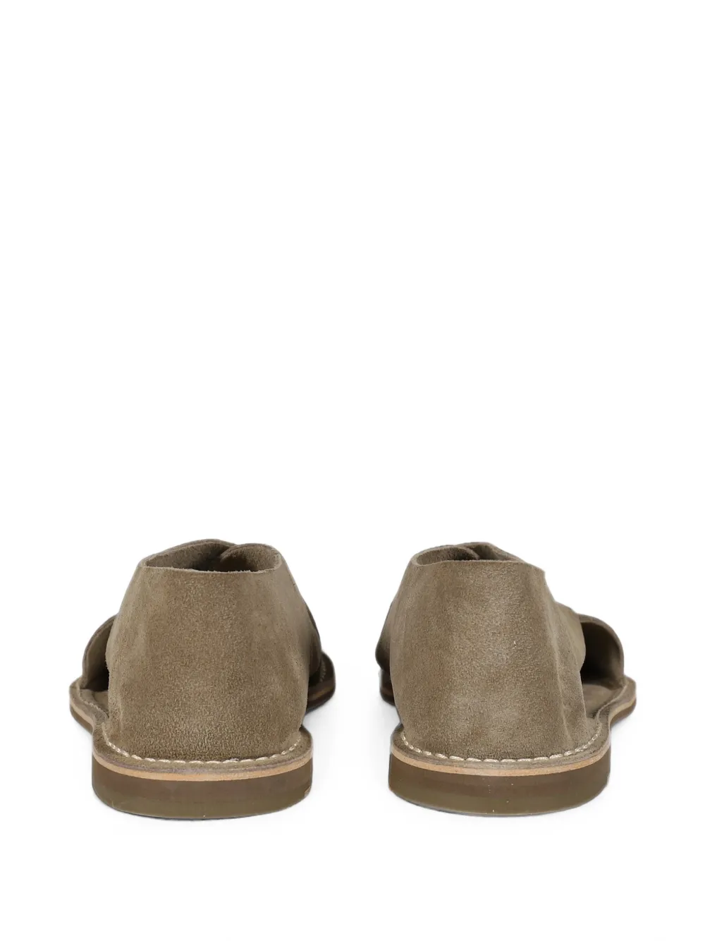 Jacques Solovière Paris Biarritz crossover suede sandals Beige