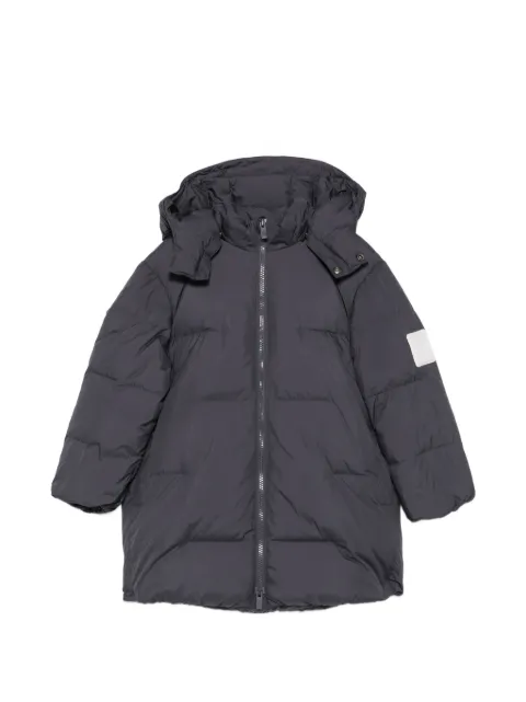Emporio Armani Kids пуховик с капюшоном и нашивкой-логотипом