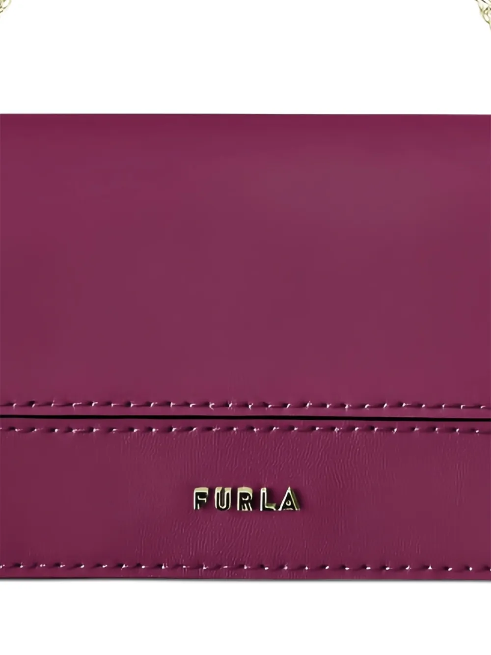 Furla Lia S pasjeshouder met schakelketting Paars